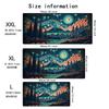 Large Gaming Mouse Pad Starry Night Mountain Forest Landscape Desk Mat Nonslip Rubber Keyboard Mat For Pc Laptop Office Game