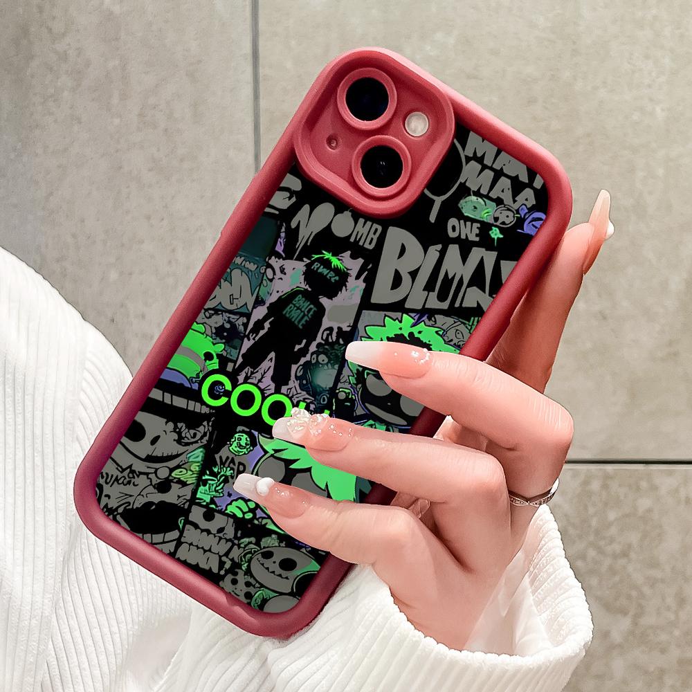 Model de imprimare cu scară pătrată din silicon moale Carcasă pentru telefon Acoperă completă Cameră cu protecție antișoc Carcasă din cauciuc pentru iPhone Infinix Tecno OnePlus