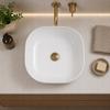 Some Pancia countertop washbasin 425X425 round white gloss BT2007