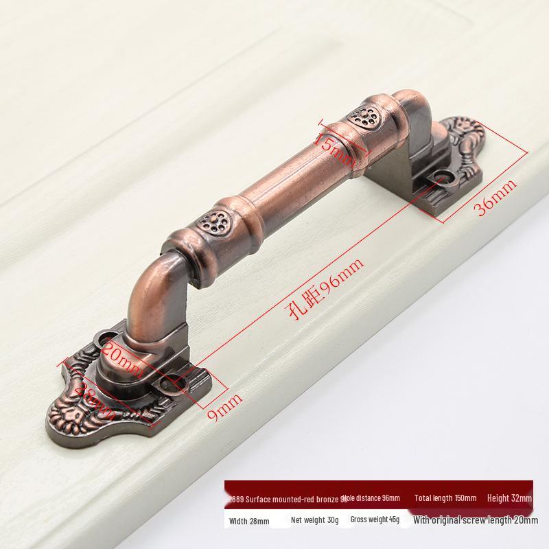 Antique Bronze Surface Mount Sliding Barn Door Handle for Wooden and Double Doors.