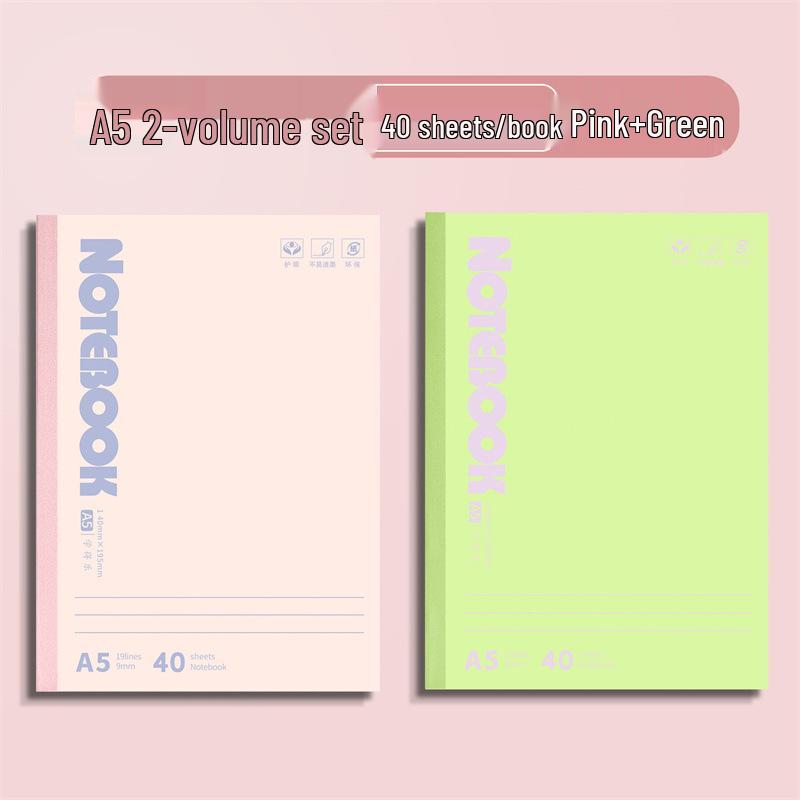 Vibrant Color Block A5/B5 Notebook - Ideal for Students, Soft Cover, No Ink Bleed, Smooth Writing