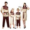 Halloween Costumes, Adult Boys and Girls Gray Indian Costumes, Indigenous Savage Costumes, Masquerade Party Performances