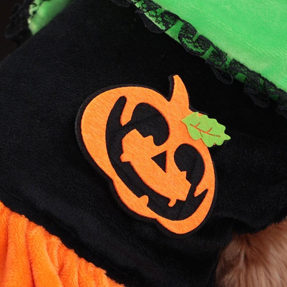 Pumpkin Pattern Halloween Dog Costume Creative Pet Cosplay Costume Dog Pumpkin Dress Cosplay Party