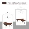 Set of Two Scandinavian-Style Coffee Tables - Walnut