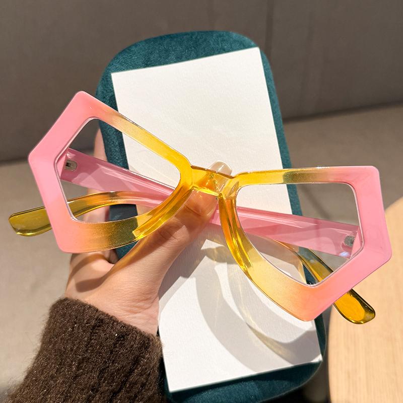 

Новый тренд Полигональные очки для чтения Ретро Европейские Персонализированные Крупная оправа Очки для дальнозоркости для женщин Анти-синий свет +1.0+1.5+2.5 +3.0+3.5+4.0 +300