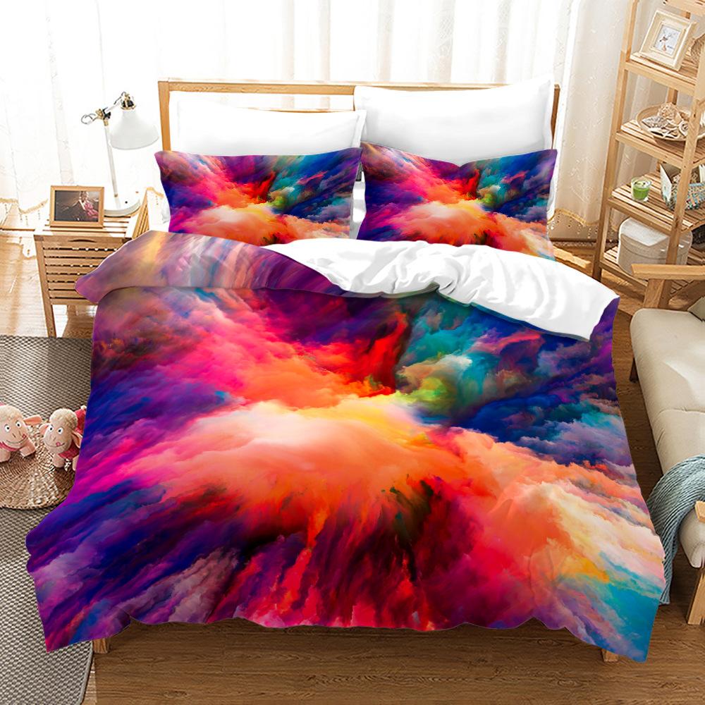Dream Halo Dyeing Bedding Set Single Double Twin Size For Girls Kids Beauty Home Decor Soft Bedclothes Colorful Duvet Cover Set