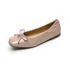 Soft square round head light mouth shoes commuter flat bow single shoes women's spring and summer