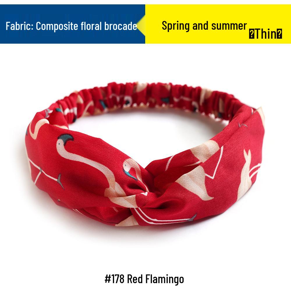 Koreanisches florales Chiffon-Elastik-Stirnband für Damen - Frischer Stil Haaraccessoire