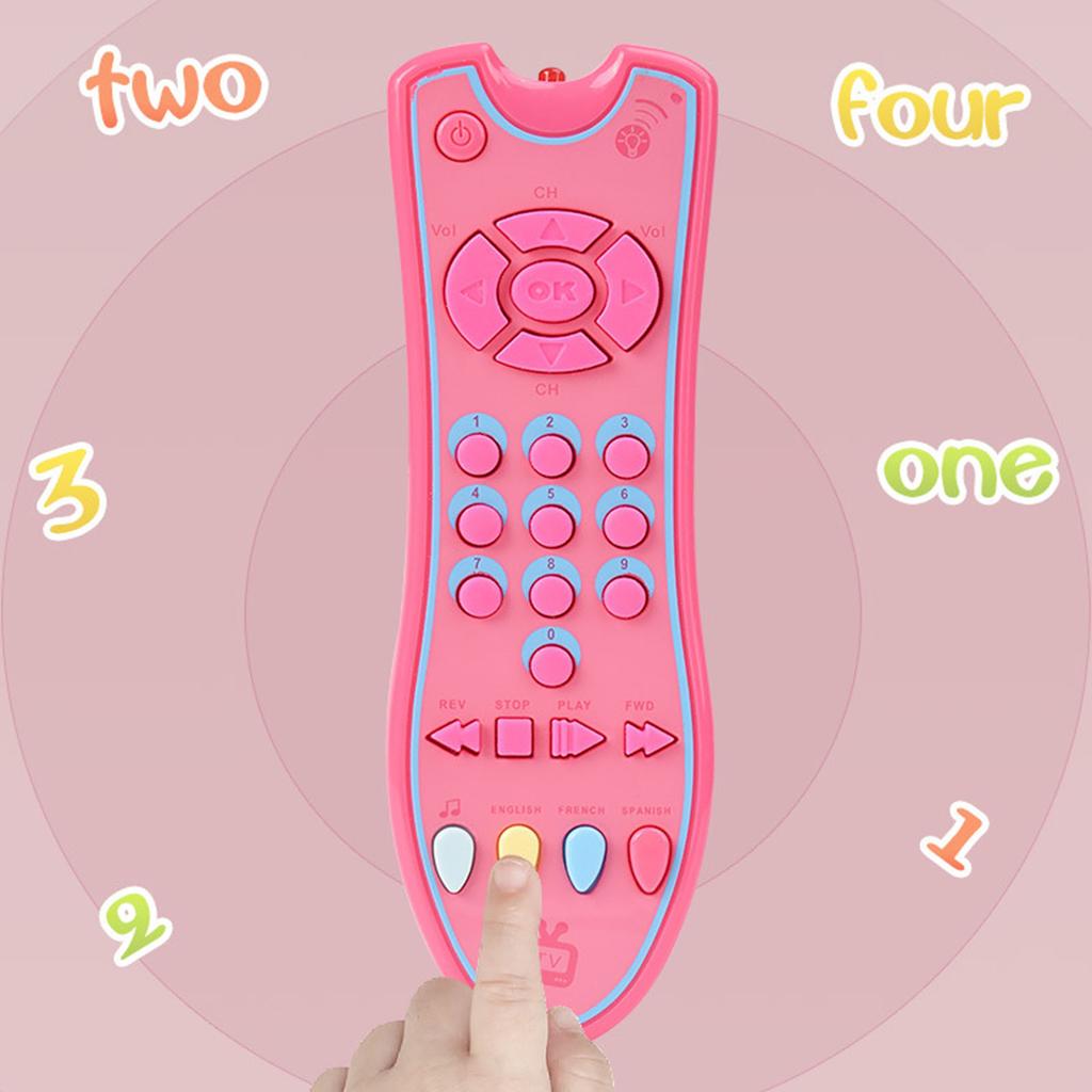 Baby Simulation Remote Control Music English Learning Educational TV Remote Control Toy