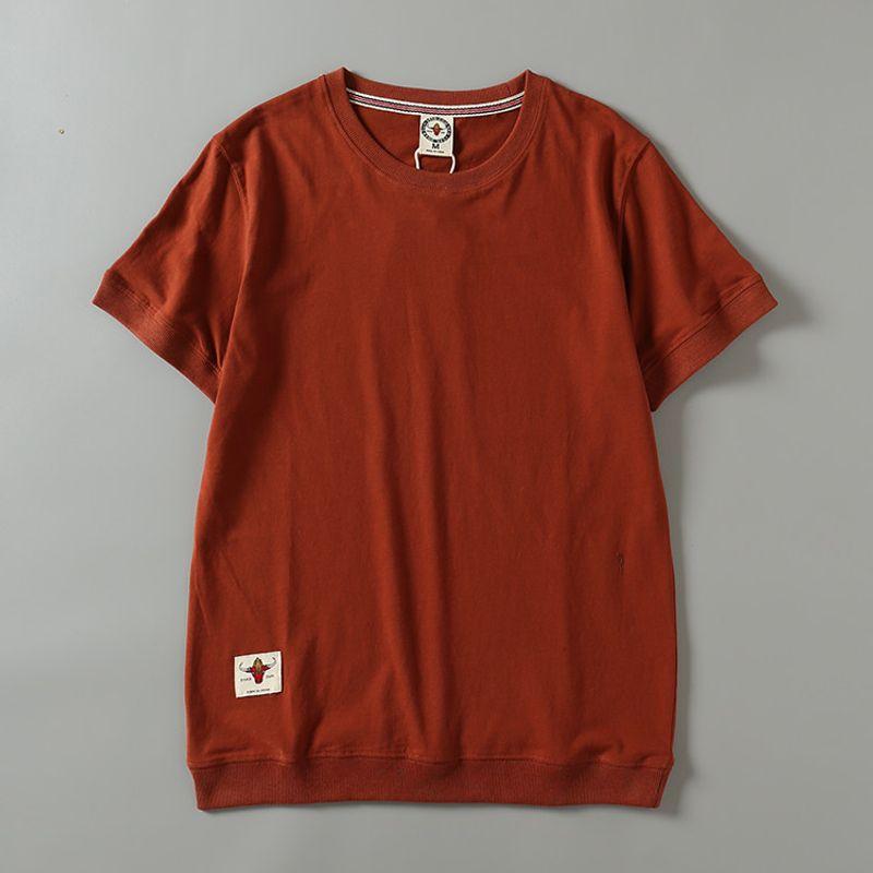 Foreign Trade Export Cotton Sanding Retro Short Sleeve T-shirt