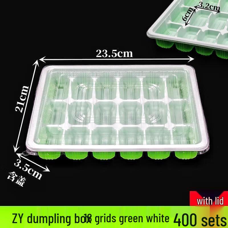 

JingJingRS 18-Compartment Disposable Dumpling Take-Out Boxes