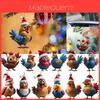 Creative Acrylic Chicken Series Christmas Tree Ornaments In Cartoon Style For Festive Decor