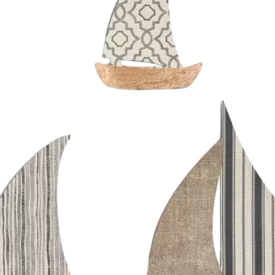 3 Stück Holzsegelboot Nautische Wandkunst Rustikale Ozean-Küstenhänge-Skulptur Mediterraner Stil Seehaus Wanddeko für Badezimmer Wohnzimmer