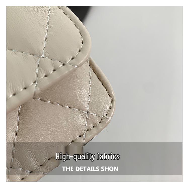 Korean Style Retro Women's Diamond Pattern Chain Crossbody Bag 2025 - Trendy Fashion Casual Small Square Shoulder Bag