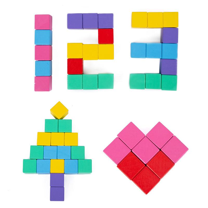 Childrens Sense Number Logic Cube Space Thinking Training Blocks Building