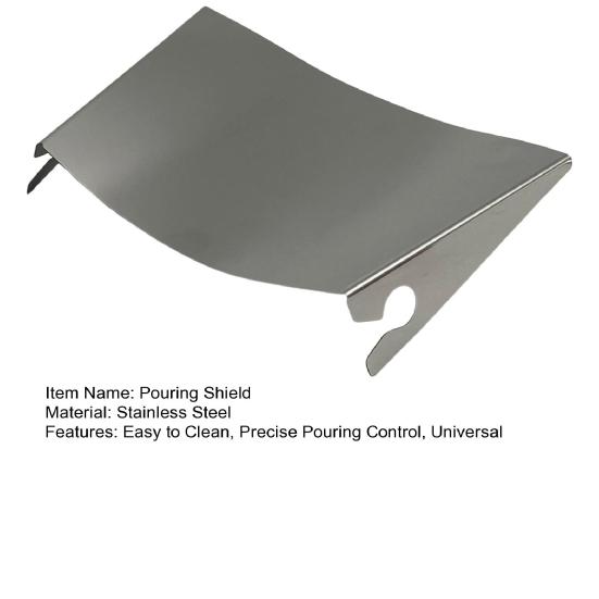 Yousheng Stainless Steel Pouring Shield for Stand Mixer Universal 7-Inch Splash Guard for KitchenAid Dishwasher Safe Mixer Accessory Fits Most Metal