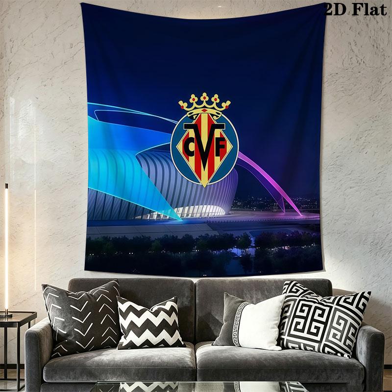 Villarreal CF Wall Hanging Printed Fabric Blanket Decorative Tapestries for Bedroom Living Room Home Decor