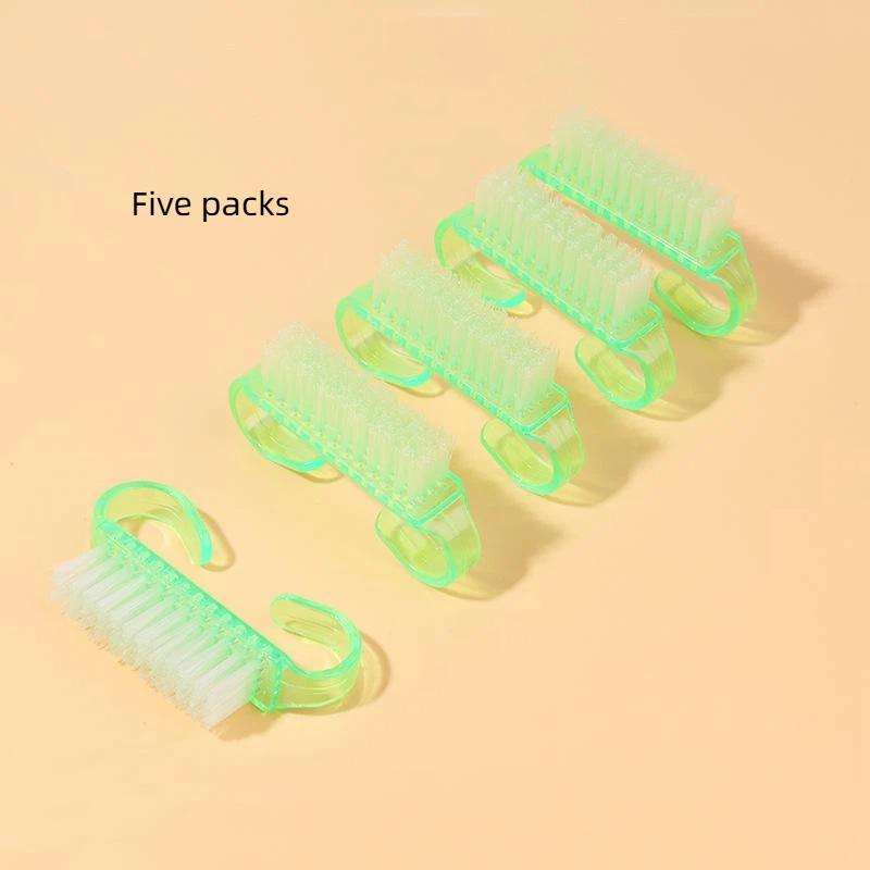 Colorful Translucent Nail Cleaning Brushes Soft Bristle Portable Nail Scrubber for Home Use Professional Nail Salons Manicure
