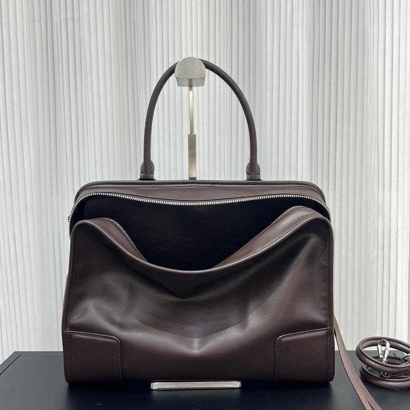 New Luo Jia Amazona180 Bowling Bag Cowhide Briefcase Large Capacity Hand-held Underarm Commuter Women's Bag