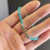 4MM Turquoise Silver Bead Bracelet 925 Silver Punk Hip Hop Retro Trend Personality Jewelry