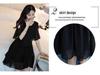 Plus Size Korean Style Chiffon Dress: Mid-Length, Slimming, Belly-Covering, Short Skirt