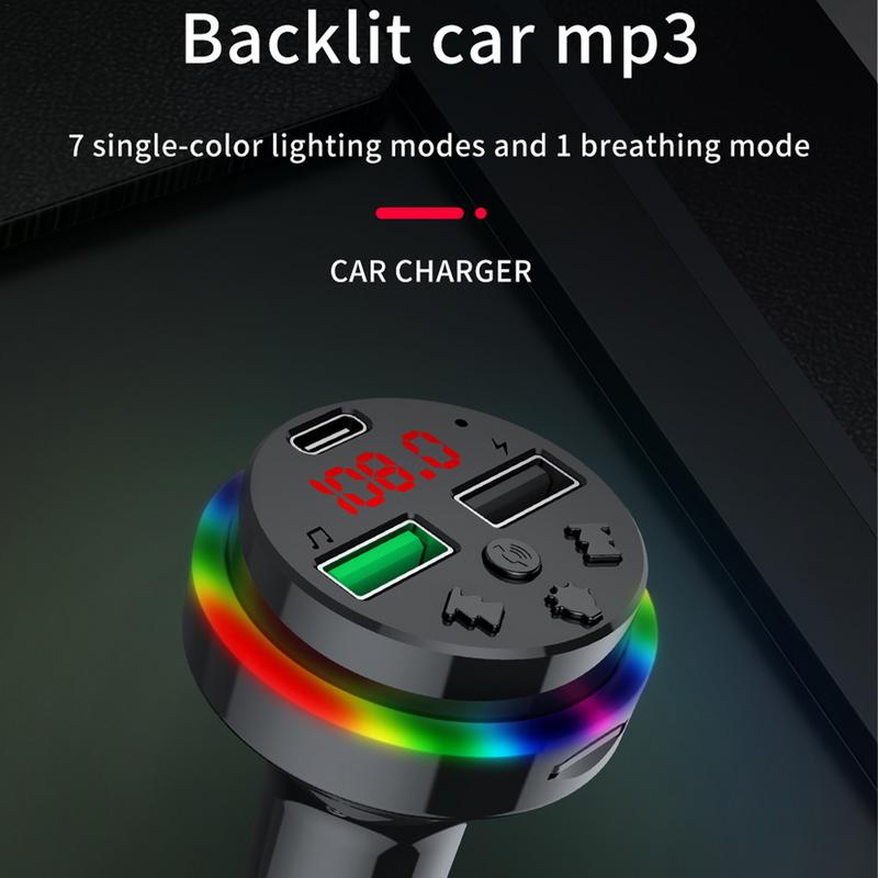 Phone Car Charger USB Port LED Light Display Charger Adapter For Car Charging Supplies Wireless Car Interior Accessories With