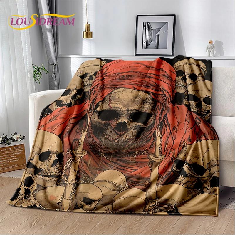 Gothic Horror Character Skull Ghost Spirit 29 Style Soft Blanket,Soft Throw Blanket for Home Bedroom Bed Sofa Picnic Travel Gift