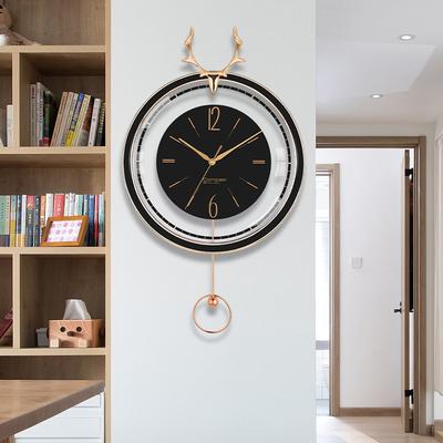 Creativity Deer Head Digital Wall Clock 15 Inch Restaurant Clock Wall Decoration Fashion Aesthetics Wall Watch Home Decoration