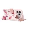 For iPhone 17 Pro Case Lacquered Marble Pattern Leather Phone Cover with Wrist Strap