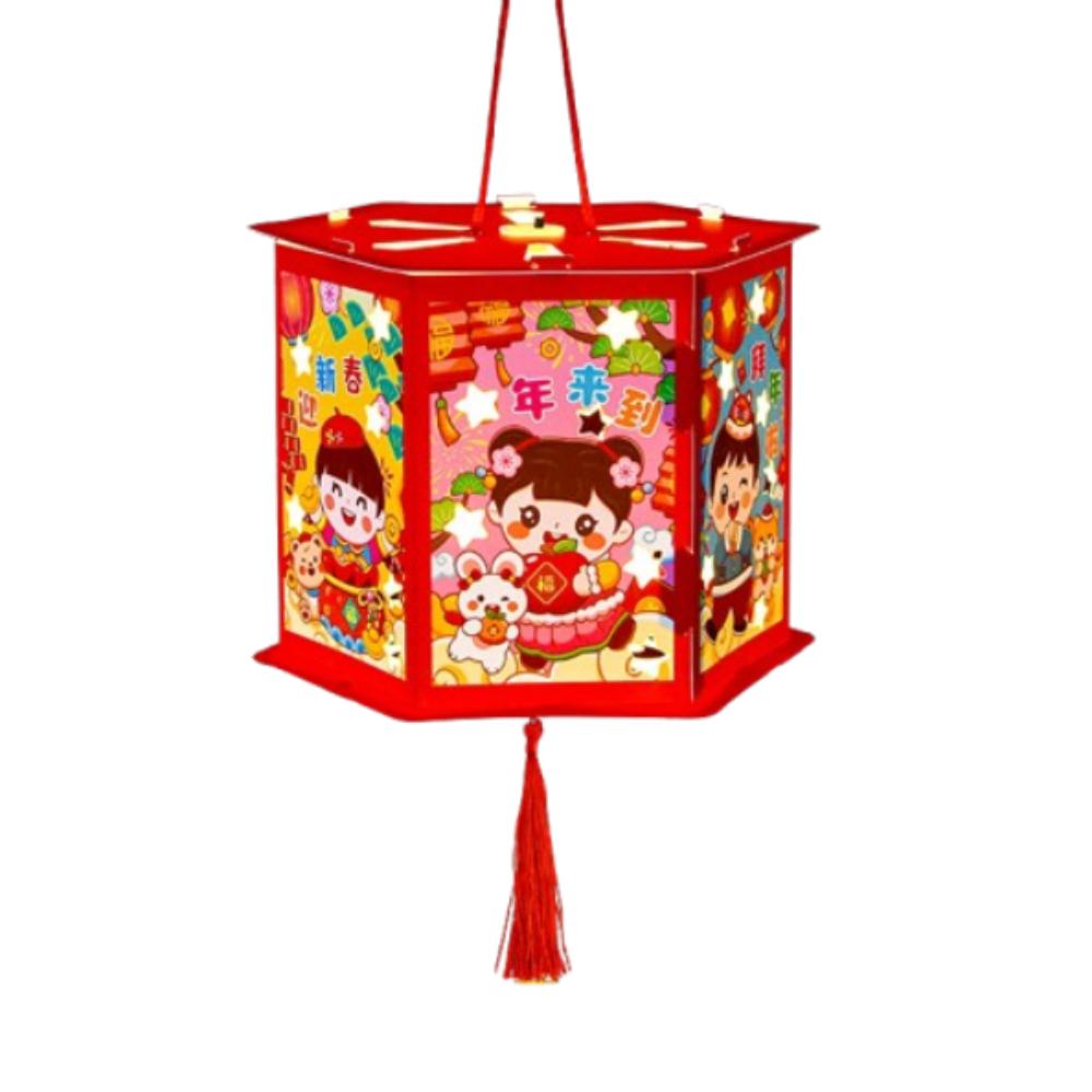 Chinese Style New Year Luminous Lantern Cartoon Celebration Lantern  Home New Year Gift