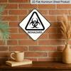 2D Flat -1pc, Featuring A Biohazard Theme, Safety Sign Gift for Research Enthusiasts, Vintage Metal Plaque, Suitable for Decorating Laboratories