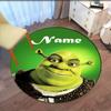 Benutzerdefinierter Name Shrek Aufdruck Runder Teppich Teppich Stuhlteppich Bereichsteppich Eingang Fußmatten, für Bürostuhl Wohnzimmer Schlafzimmer Küche.