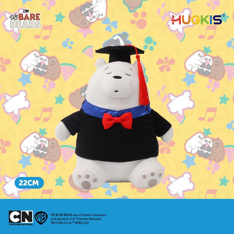 We Bare Bears Panda Graduation Plush Toy - Cute Kindergarten Gift Officially Licensed