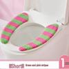 Dopamin-Streifen Winter Plüsch Toilettenmatte & Universelle Toilettensitzauflage