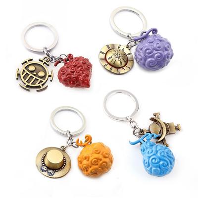 One Piece KeyChain Devil Fruit Pendant Metal Jewelry Gift