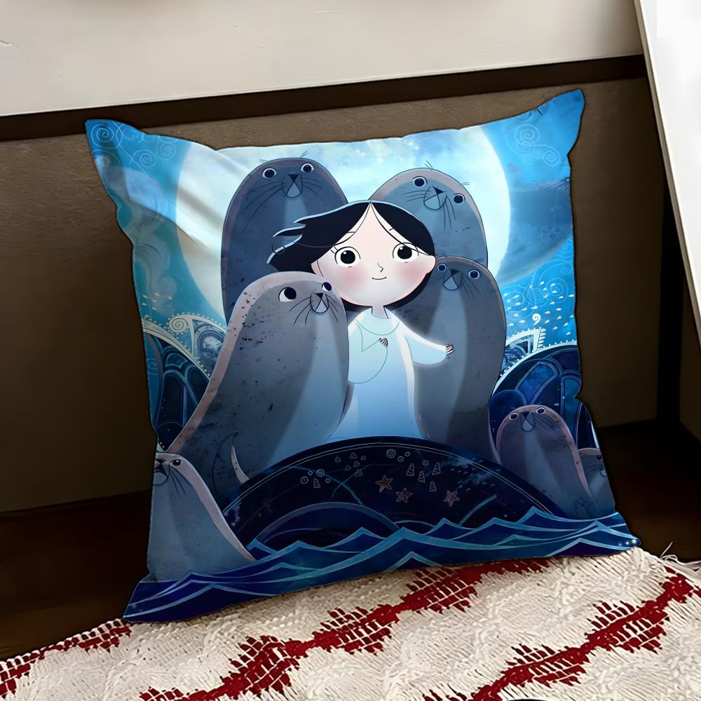 Ireland SSong of the Sea Cushion Cover Reversible Soft Durable Pillow Cover Home  Car MultiScene Use for Daily Comfort