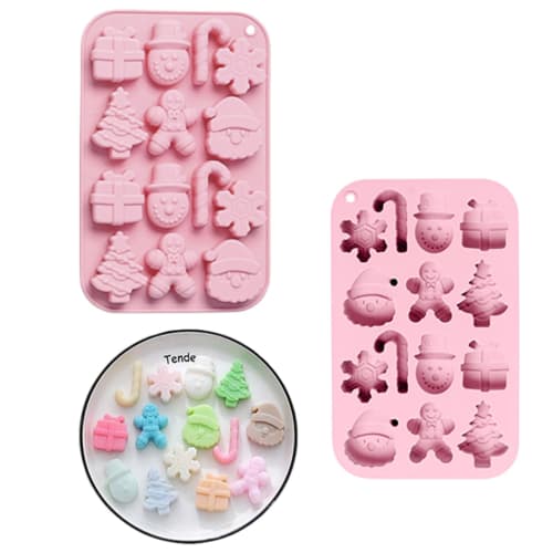 Silicone Molds for Christmas Ornaments, Snowflakes, Santa Claus, Christmas Trees, and Gingerbread Men. UV Resin Silicone Molds for Cookies, Candy, Cho