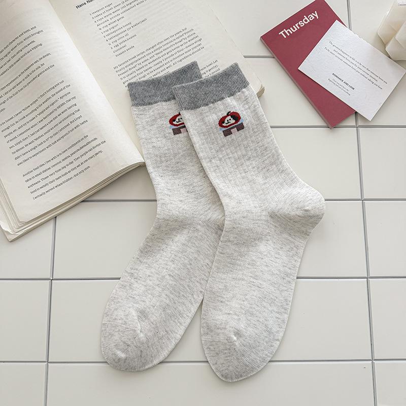 

Sock Children s Mid-calf Spring Cute Cartoon Dog Trendy Sports Anti-odor Sweat-absorbing Pile-up Socks Long Socks 1 pair