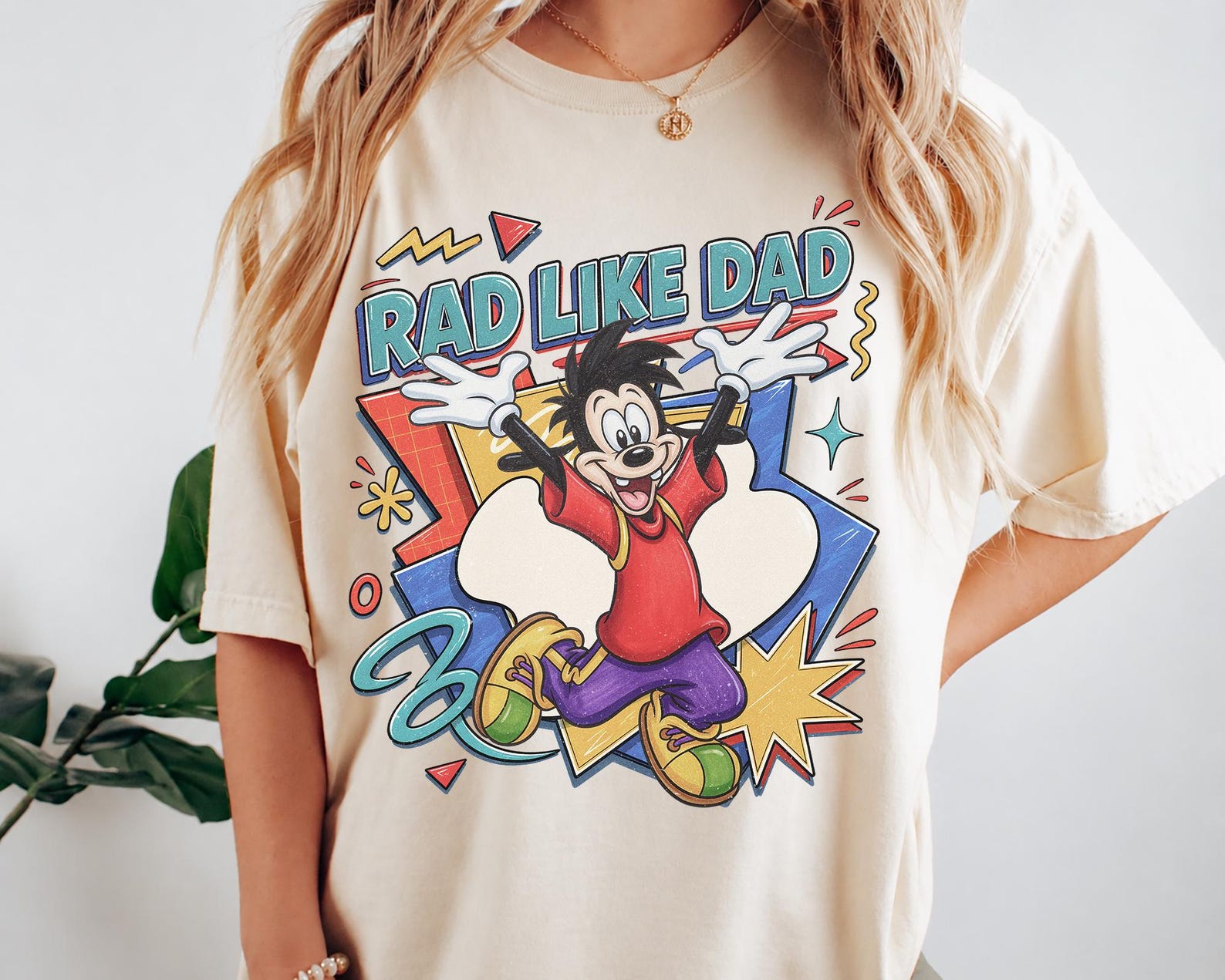 Disney Goofy And Max Goof Shirt, Rad Like Dad Graphic Tee, Retro Father Son Outfit S