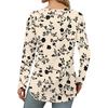 Women's Loose Round Neck Print Long Sleeve T-Shirt Top Pullover