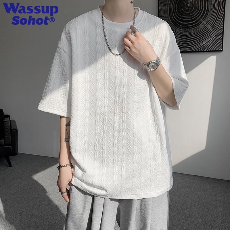 Wassup Sohot Men s Cooling Jacquard Short Sleeve T-Shirt M
