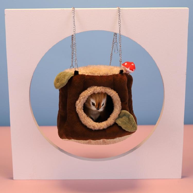 Bird Warm Nest Plush Tent Hanging Parrot Hammock Bed Hideout for Squirrel Ferret
