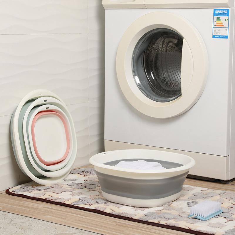 Household Folding Basins Portable Wash Basins Laundry Tub Bathroom Kitchen Dormitory Student Washbasin Travel Folding Wash Basin