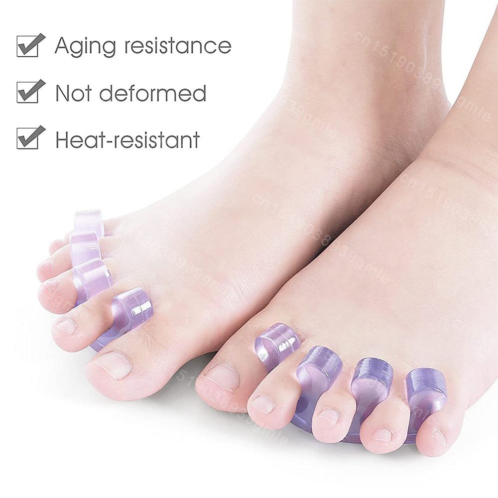1pair Silicone Finger Toe Separator Soft-Silicon 4 Colors Flexible Finger Toe Spacers for Nail Polish Pedicure Tools