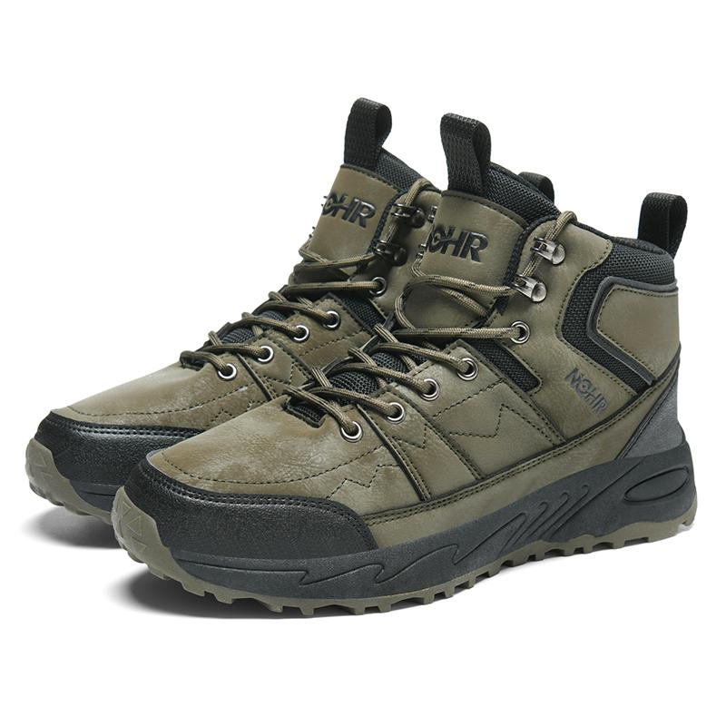 Frühling, Herbst und Winter Herren Leder High-Top Schuhe, Flache Schuhe, Outdoor Wanderschuhe, Herren Sportschuhe, Wandern Freizeitschuhe