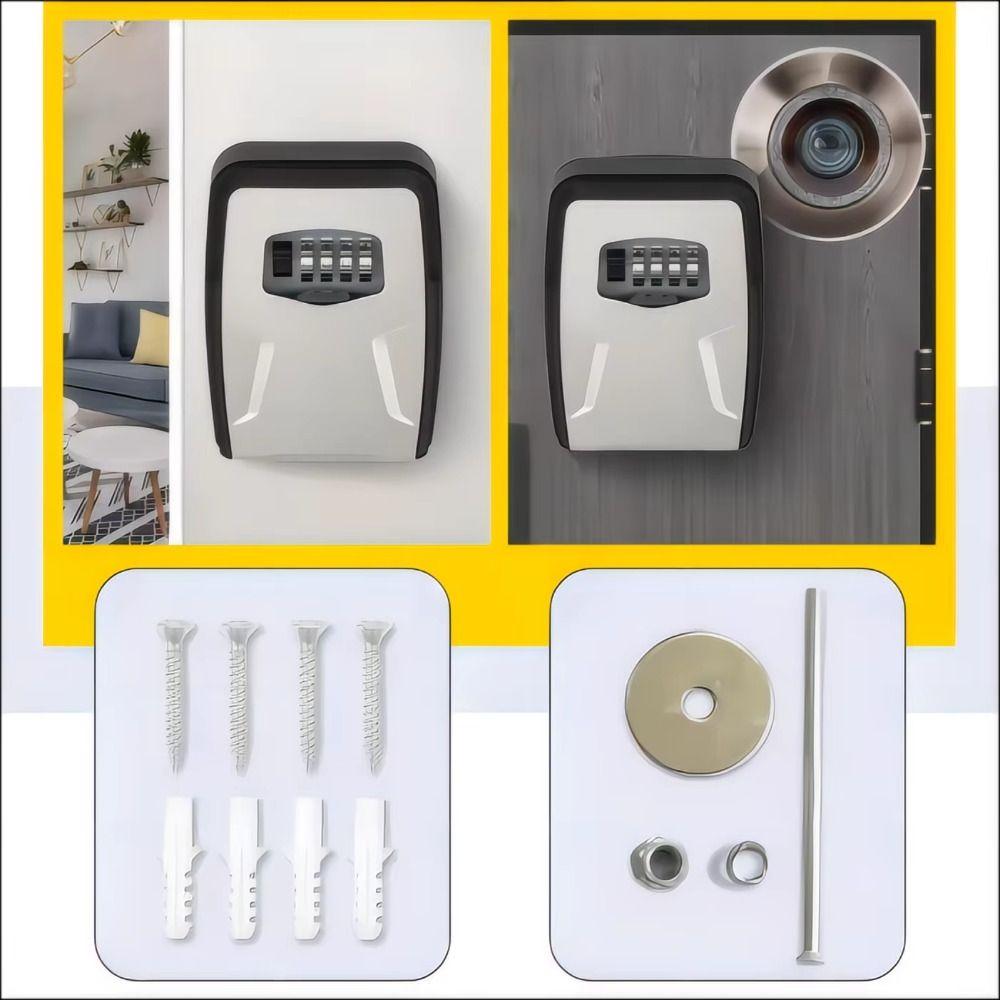 Passwords Code 4 Digit Combination Key Box Large Capacity Key Lock Safe Box Key Safe Box Garage