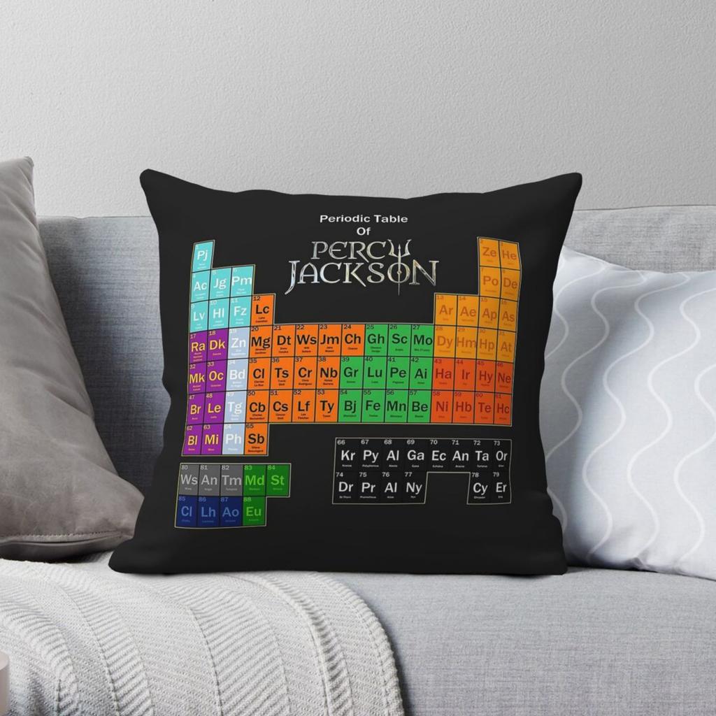 Periodic Table Of Percy Jackson Square Pillowcase Polyester Linen Velvet Pattern Zip Decor Throw Pillow Case Home Cushion Cover