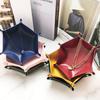 Dice Tray PU Leather Dice Folding Hexagon Tray Dice Coin Purse Holder for Home Bar Dice Games Like RPG DND Board Games