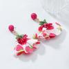 Tassel Flower Dangle Earrings Exaggerated Petals Stud Earrings Romantic Beach Earrings  Vacation