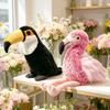 22/35cm Simulation Lifelike Birds Flamingo Plush Doll Stuffed Animal Soft Toucan Baby Appease Toys Funny for Kids Gift Decor